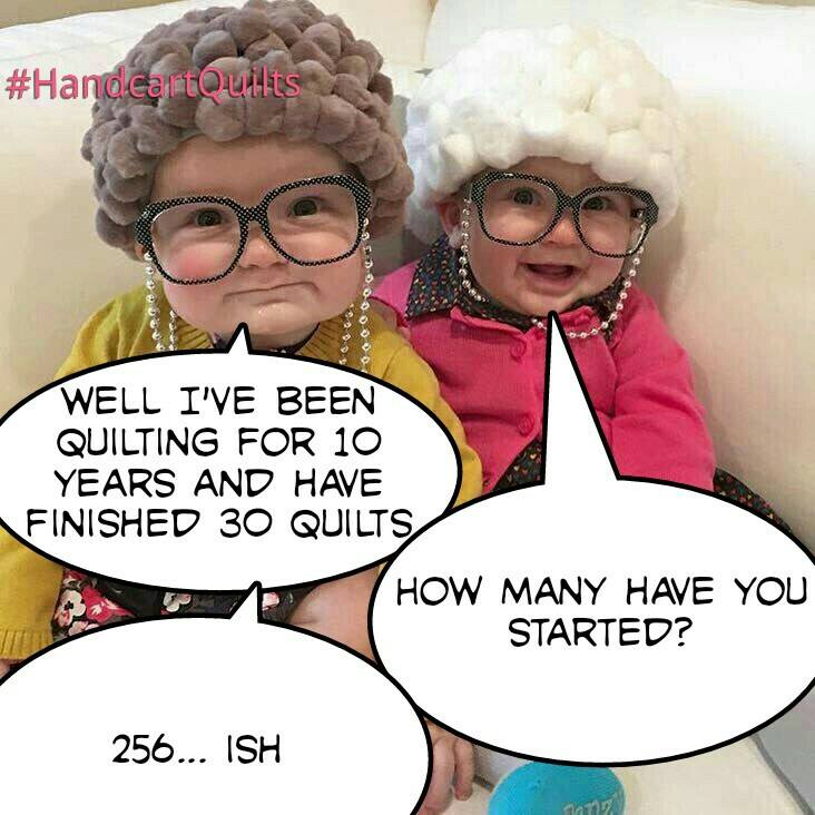 aurifil's tweet photo. A little Friday night fun! Have you started a new project recently? #quilting #sewing #humor https://t.co/1J5GzwcyjF
