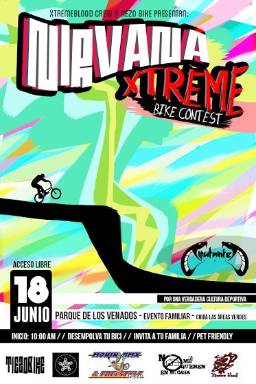 tuladoBESTIA's tweet photo. Una de las actividades dentro del @NirvanaFestival es la exhibición y concurso de #BMX ¿Listos para rodar? #TuLadoB https://t.co/SegnzUFB3H