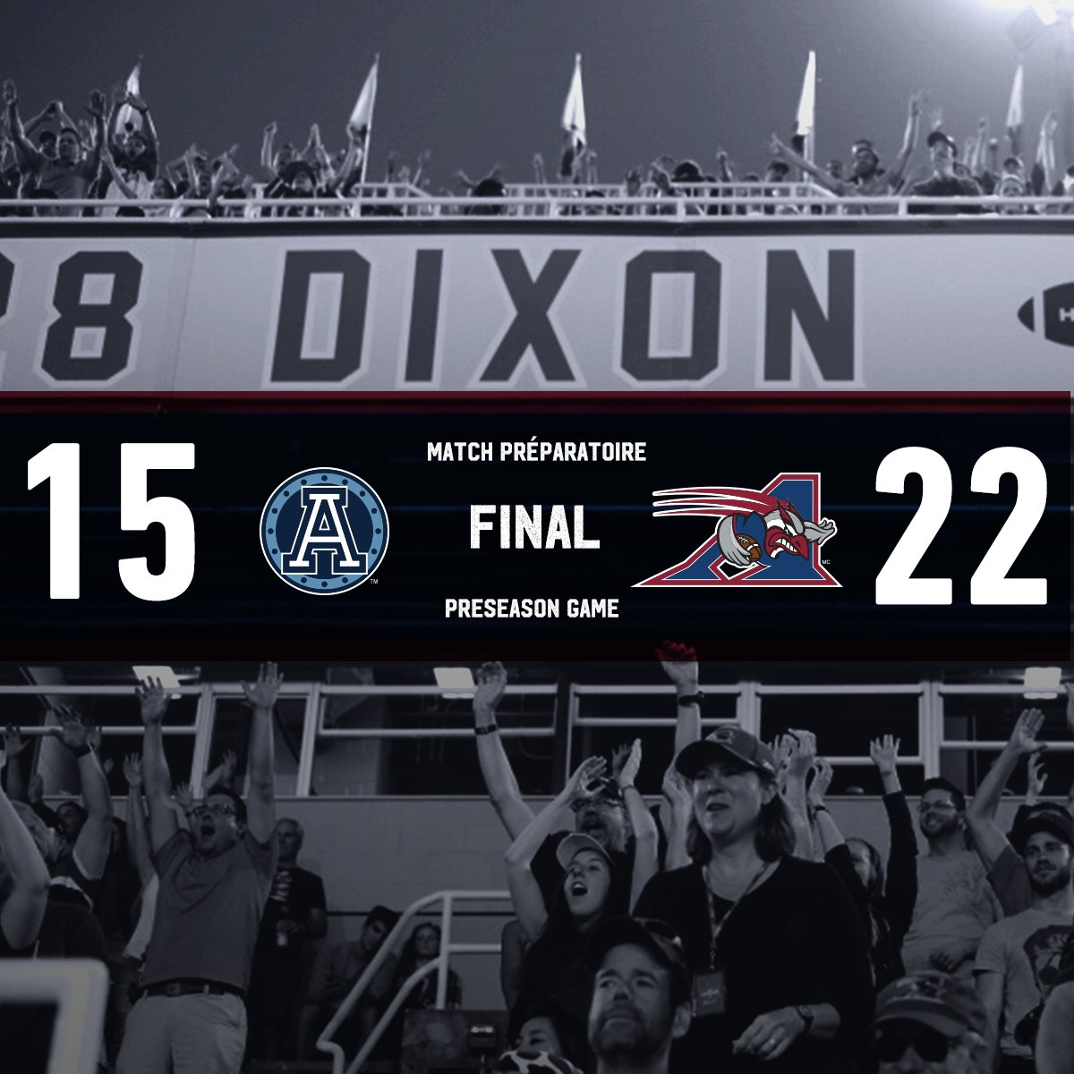 MTLAlouettes's tweet photo. MARQUE FINALE / FINAL SCORE #AlsMTL https://t.co/SaqxRZMqQE
