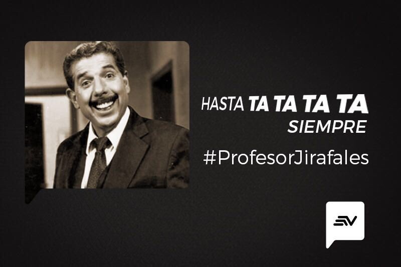 ecuavisa's tweet photo. Hasta ta-ta-ta siempre #ProfesorJirafales. https://t.co/AOg6Y0yol6