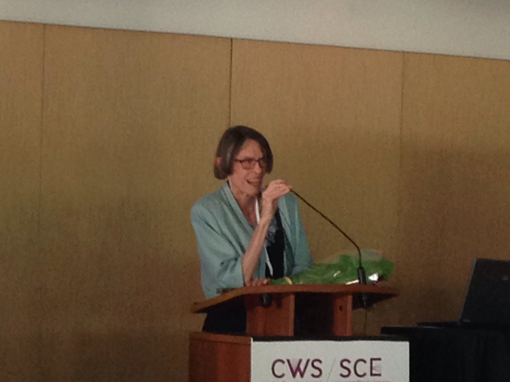 kmgovier's tweet photo. Marian Hebb accepting tributes at #CanadianWritersSummit for 40 years of legal dazzle. #copyright Thank you Marian https://t.co/GlwdJExX3W