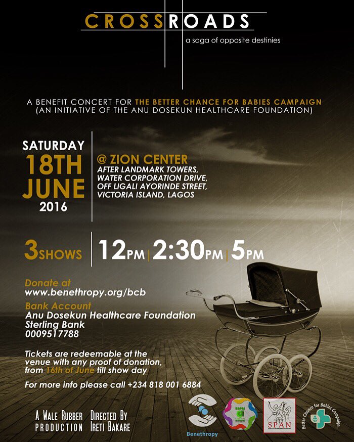 Benethropy's tweet image. 9. Crossroads is a big  stage play for #BetterChanceForBabies campaign Come watch for Free with friends today!