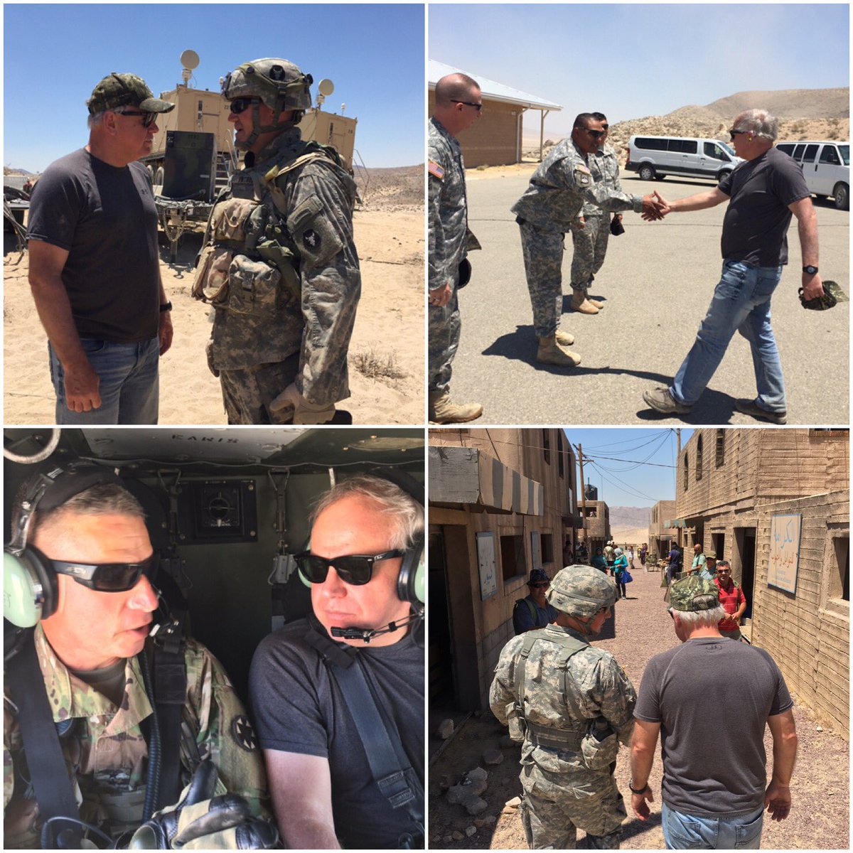 Visiting the dedicated soldiers of the <a href="/MNNationalGuard/">Minnesota National Guard</a> at Nat'l Training Ctr. Realistic and necessary training!