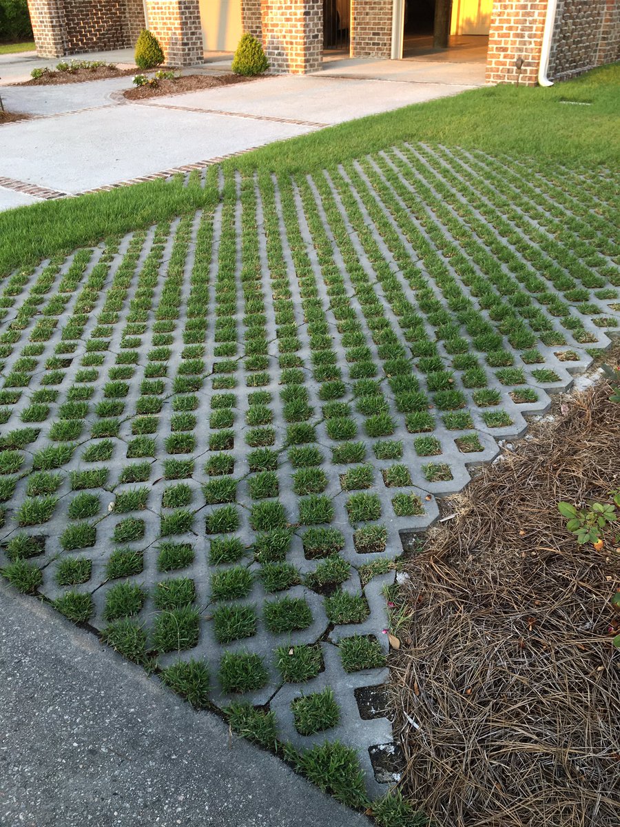 Sod Solutions Empire Turf Planted In Decorative Concrete Blocks In A Driveway Au Pawley S Island Sc Can Handle Heavy Traffic
