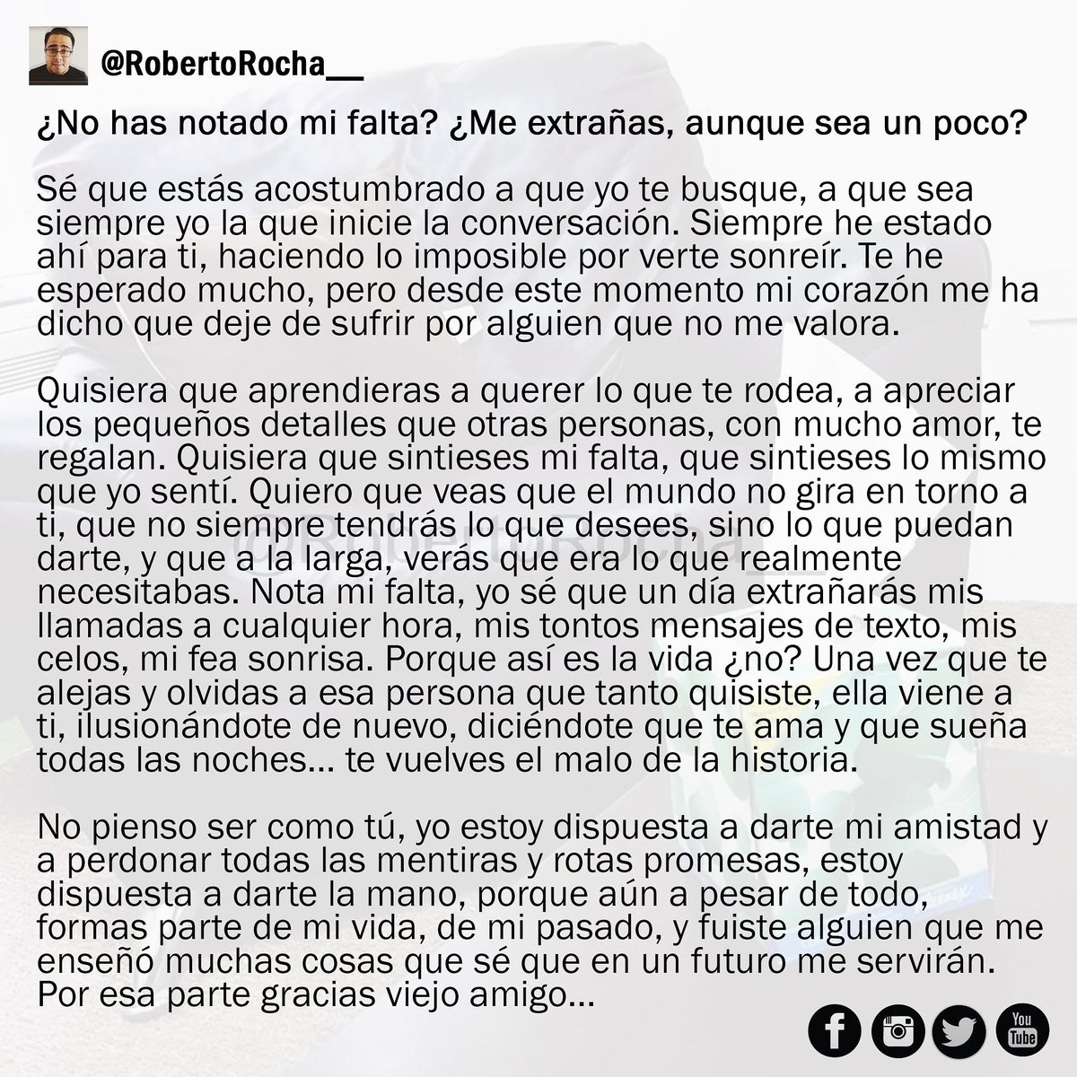 RobertoRocha__'s tweet photo. ¿No has notado mi falta? https://t.co/lhT1tIZs1l