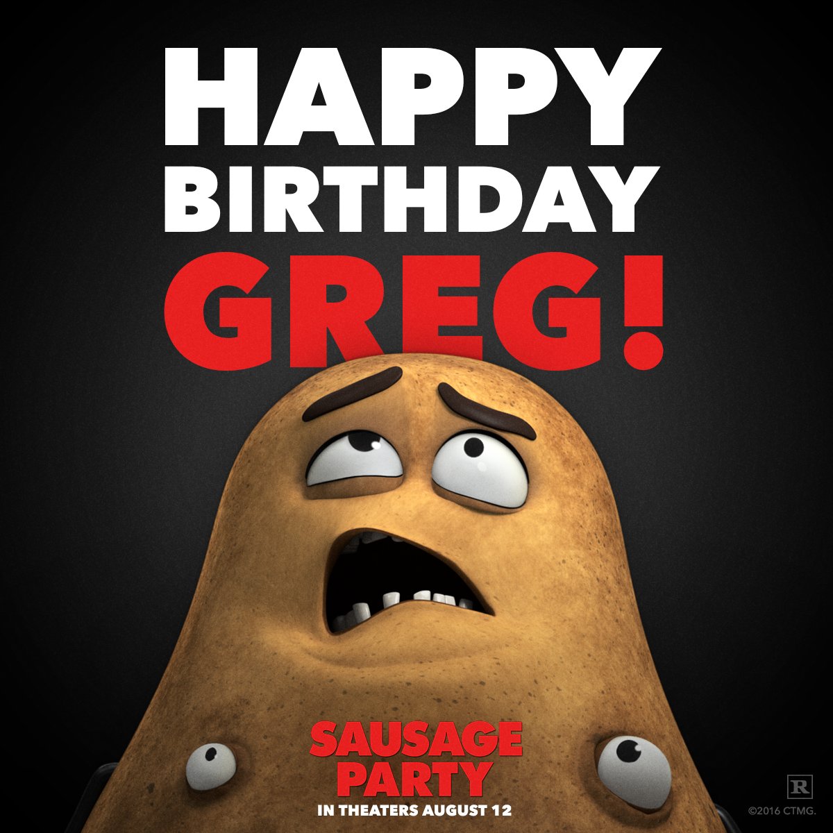 Happy Birthday #GregTiernan from everyone at #SausagePartyMovie!