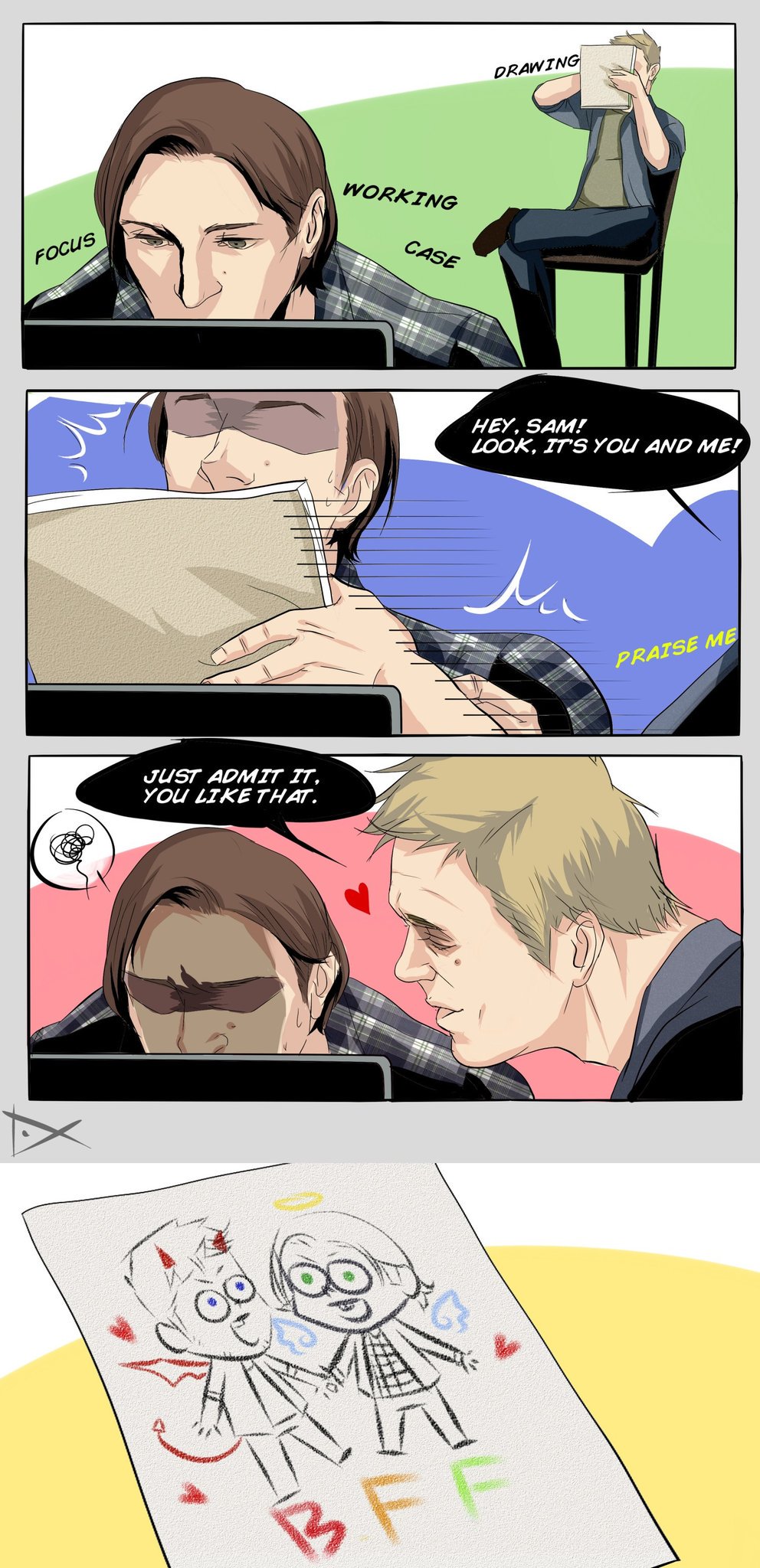大鱼 on X: "#samifer #SPNFamily #Supernatural #lucifer #fanart Lucy's work.  https://t.co/bJpZTnHbPW" / X
