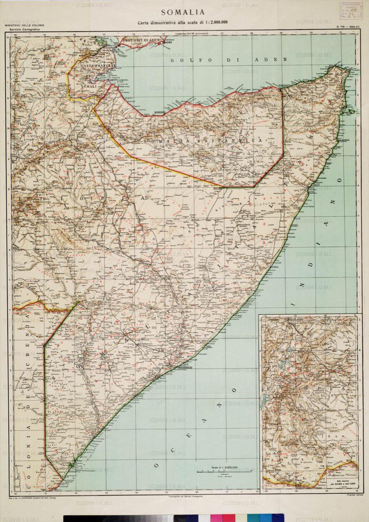 Siad_A's tweet photo. Map of #Somalia - British &amp; Italian sphere of influence by 1934 @Marawayne @faaraxsheekh @TheVillaSomalia @SomaliPM https://t.co/p5o8eMDhZ4