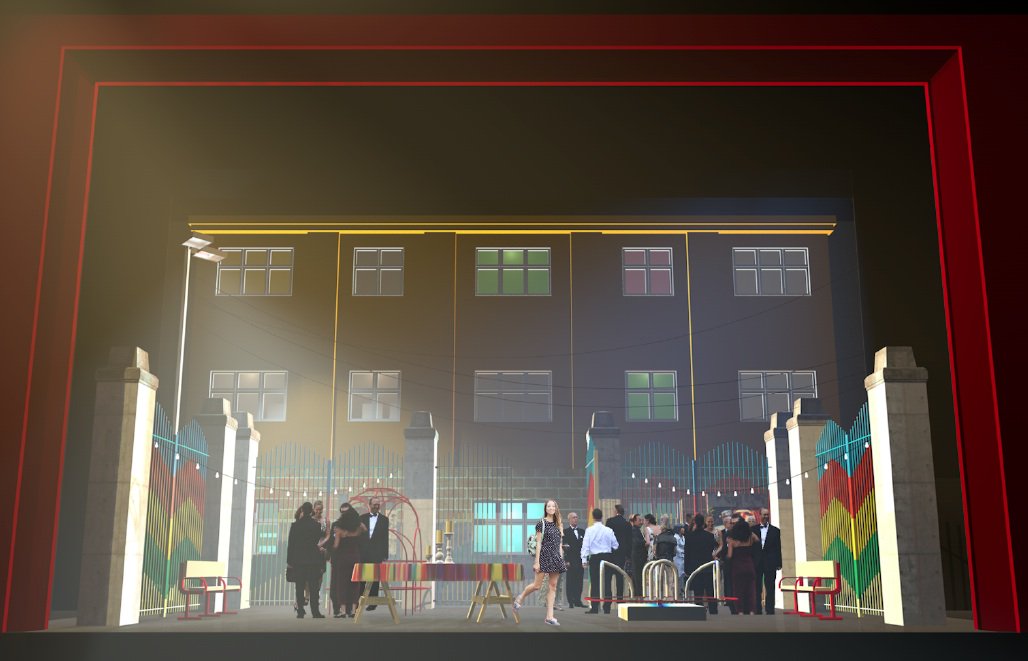 portlandopera's tweet photo. Sneak peek of our EUGENE ONEGIN sets! The production is set in the early 1980s though 1990. Design by Daniel Meeker. https://t.co/Ah9z4KuZpF