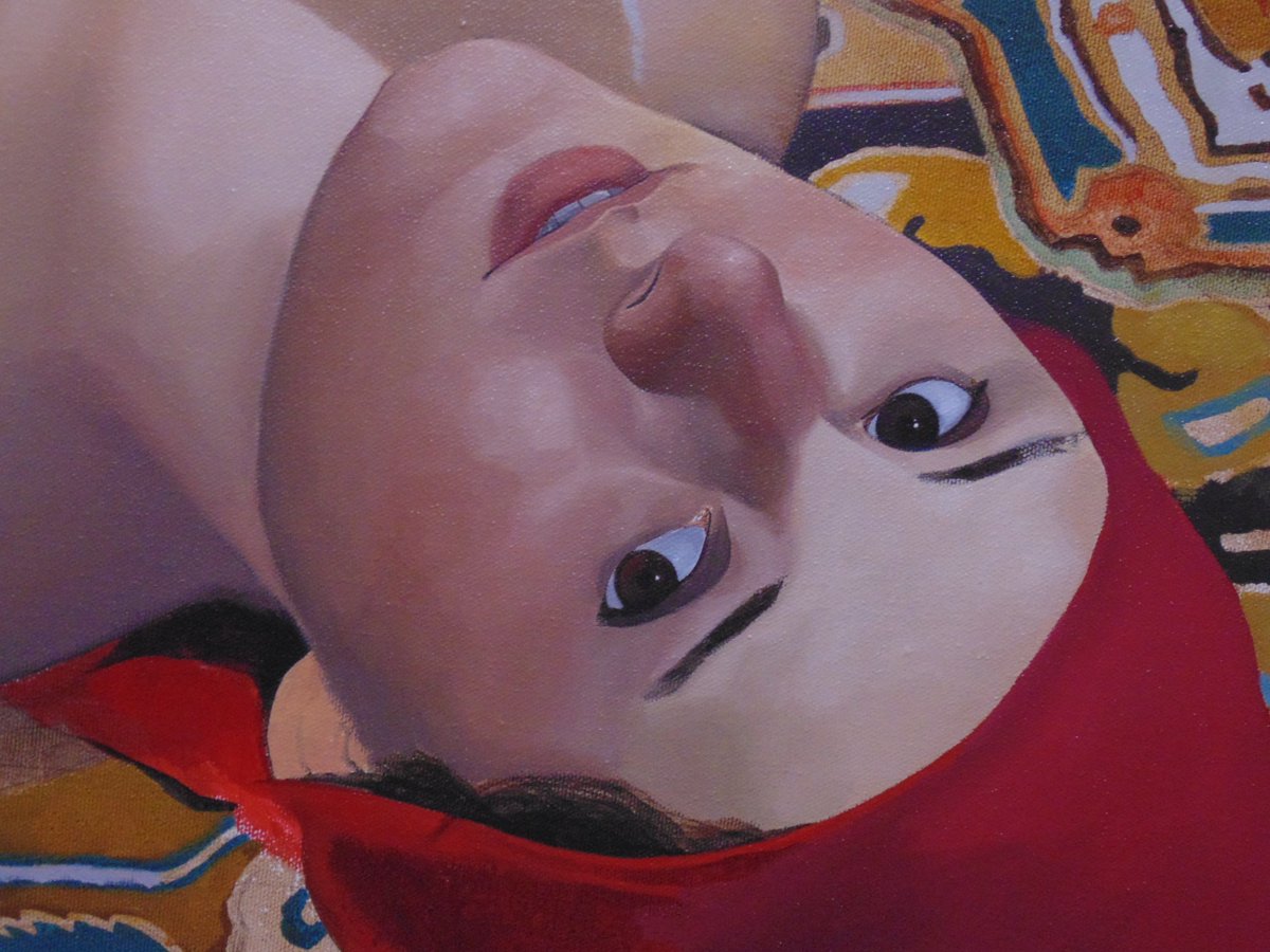 Sixth layer, oil on canvas portrait #Olimari