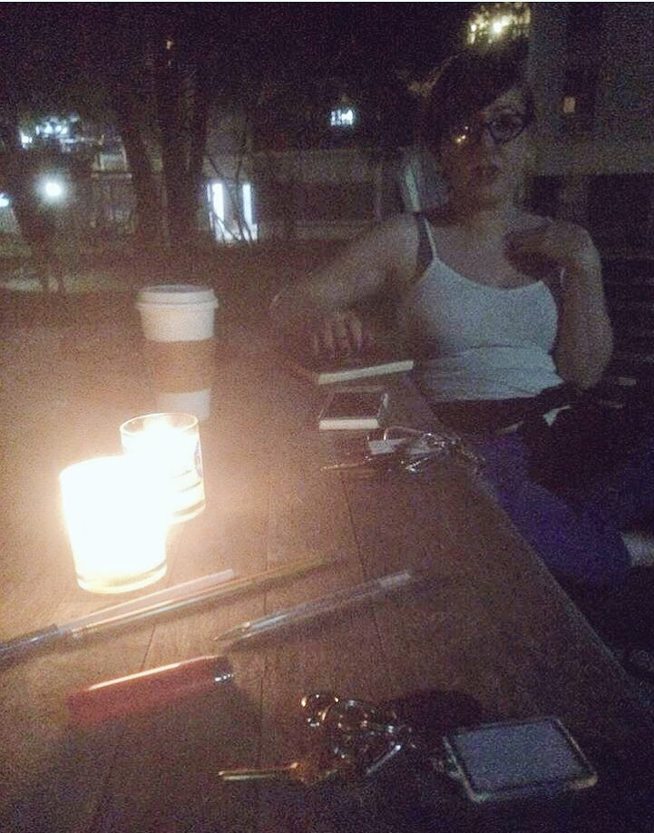 Helloikkifilms's tweet photo. Late night script session in the park. This one is our most gruesome one yet! #newfilm #staytuned #bugbites https://t.co/GxZBqiLoRE