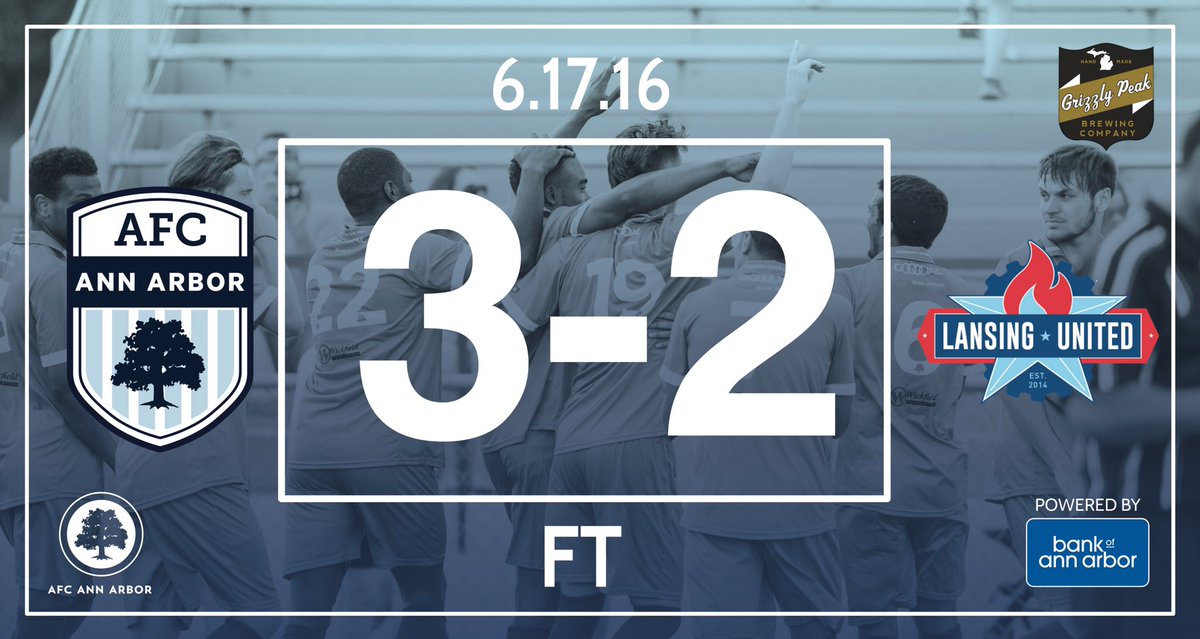 AFCAnnArbor's tweet photo. The Mighty Oak score 3 goals in the final 11 minutes to come back and earn the 3 points and remain in first place! https://t.co/wQuzMip631
