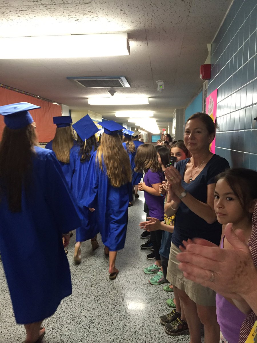 C_Ledley's tweet photo. Seniors say goodbye to MS &amp; ES!  Inspired their students &amp; made our staff members proud! https://t.co/wEP8nKDlf1
