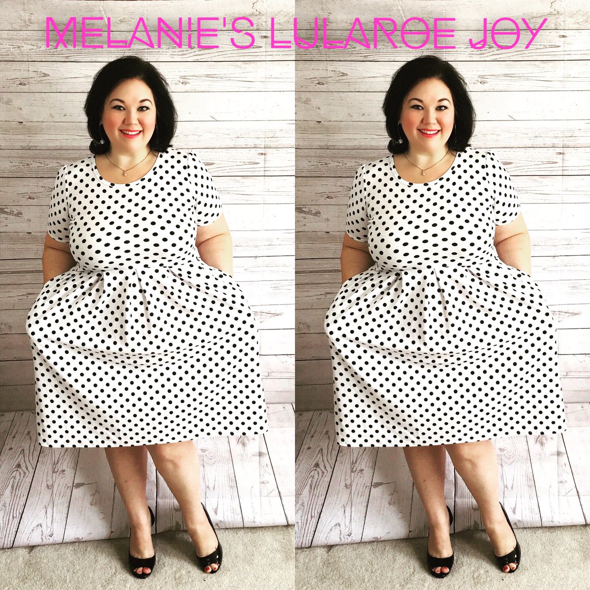 Joyful_Moon's tweet photo. Loving my fun, flirty polka dot #lularoeamelia with #marykay pink lipstick!  #lularoeconsultant #melanieslularoejoy https://t.co/ntttMCPhIp