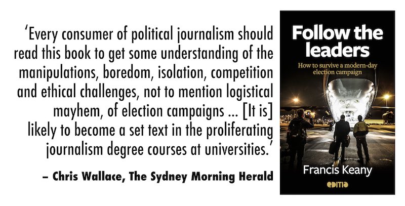editia's tweet image. Congrats @FJKeany, amazing review of #Followtheleaders in @smh today! smh.com.au/entertainment/… #auspol #ausvotes