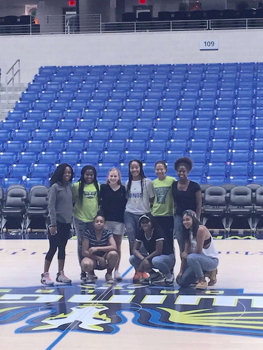 #TXUBlue at the @DWingsHoops game. this experience truly confirmed their dreams can be a reality .