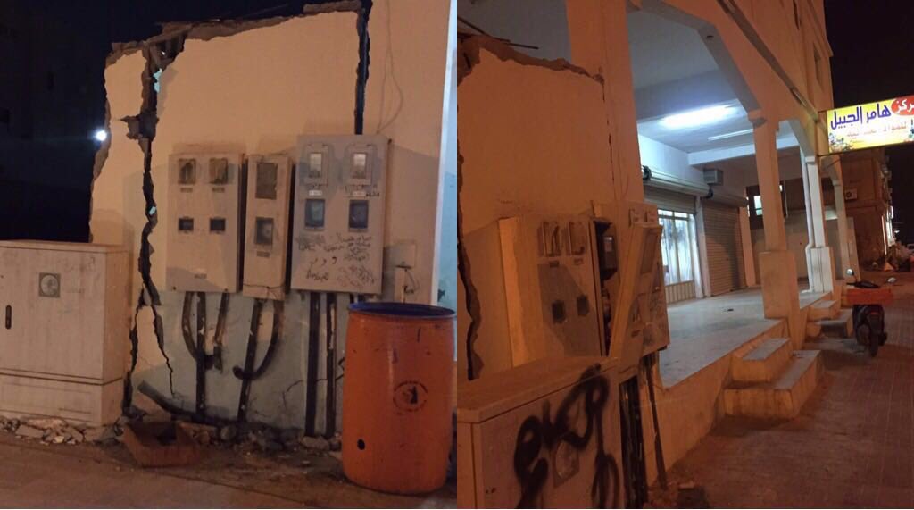 h_kf_1990's tweet photo. عدادات كهرباء مثبتة على جدار وقابل للسقوط في حي الخالدية بـ #الخفجي والأهالي يحذرون من خطورته https://t.co/EWNB23L1ZC