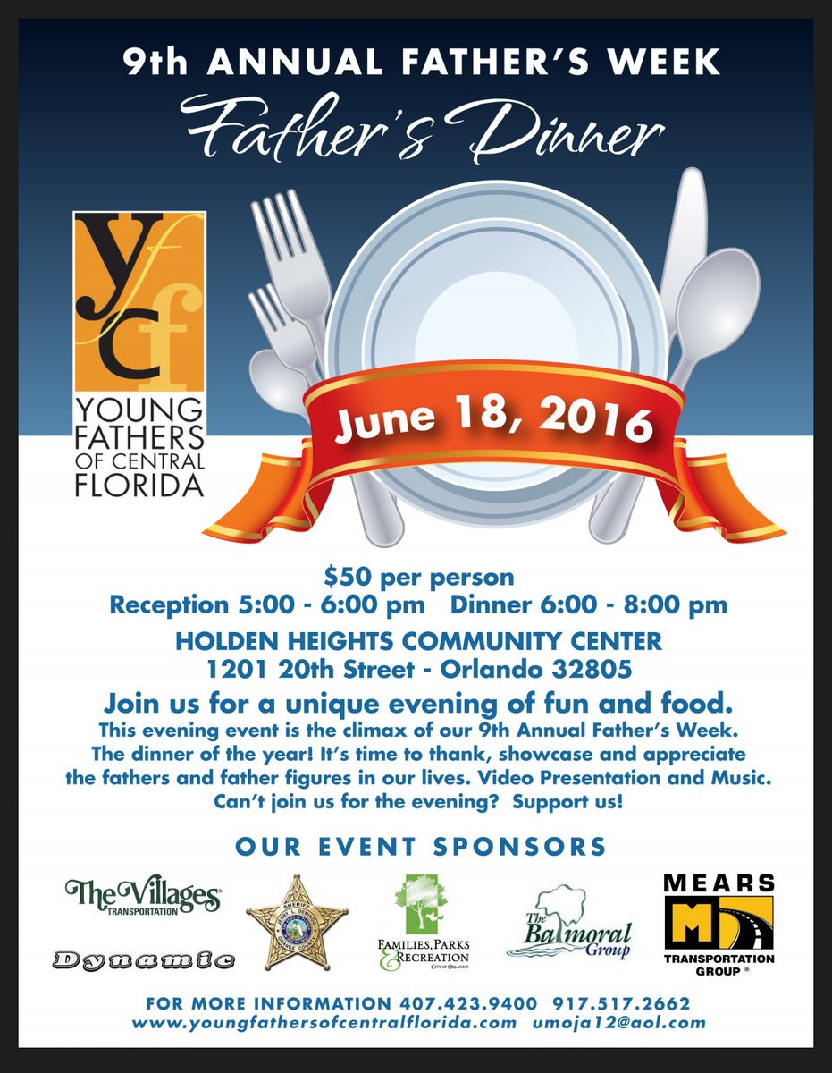 FL_YoungFathers's tweet photo. Saturday is our annual Father's Day Dinner & fundraiser. #Celebrate all #dads while supporting #YFCF. https://t.co/SQggRk9svD