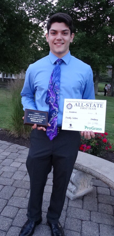 NancyPerrotta1's tweet photo. Congratulations SR Captain Freddy Calkins who received All State Academic Honors last night #legacy#allconference https://t.co/lFYhHa9dR7