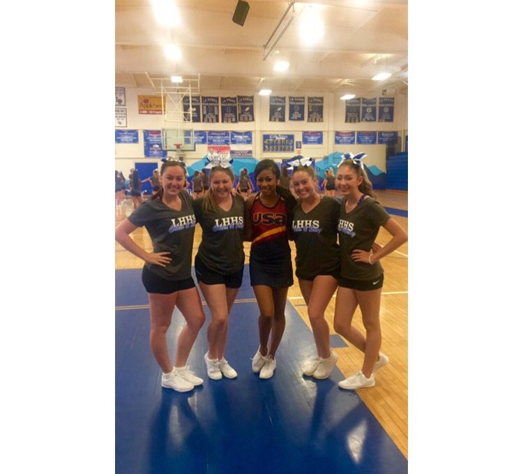 Day 1 done! La Habra High Songies❤️💙💛🎉👯😍 #UsaCamps #We'reAllin