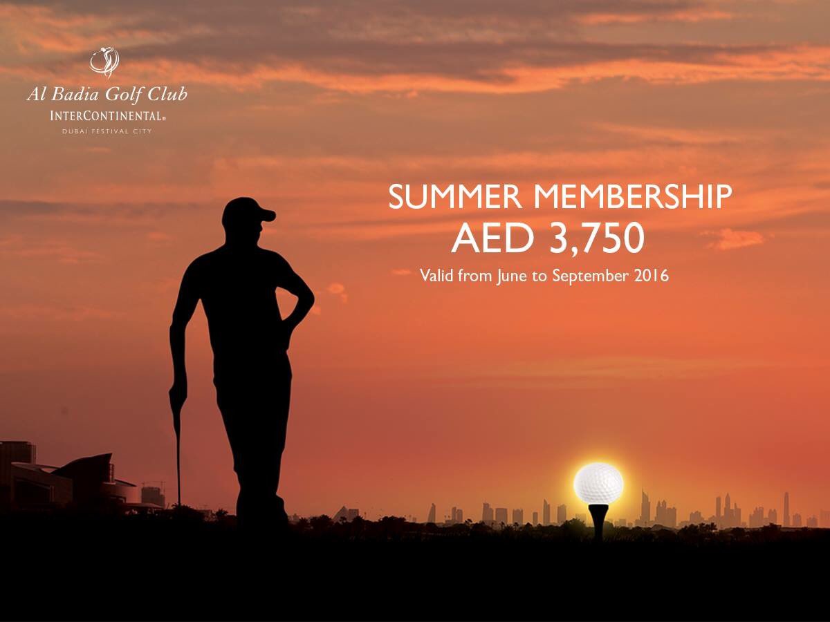 Don't miss this! For more info call +971 (0)4 601 0101 bit.ly/25qVoDI #summer #golf