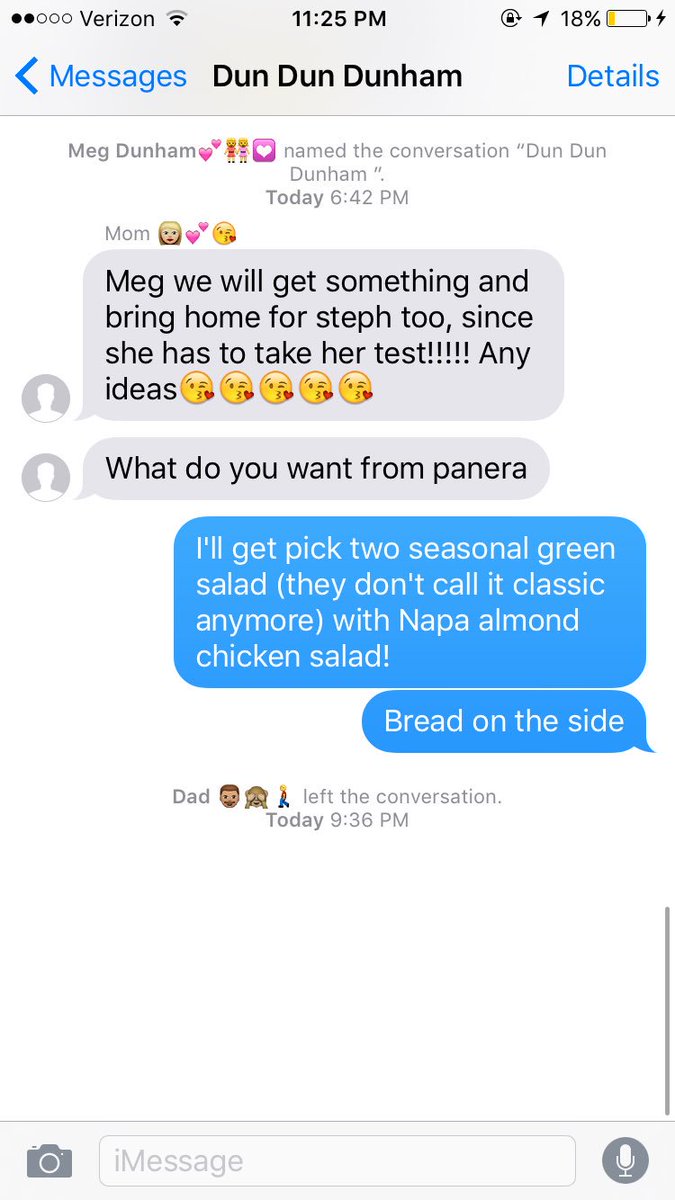 steph_dunham's tweet photo. When you finally create a fam group chat but your dad is a savage https://t.co/JDmWDoKMRk