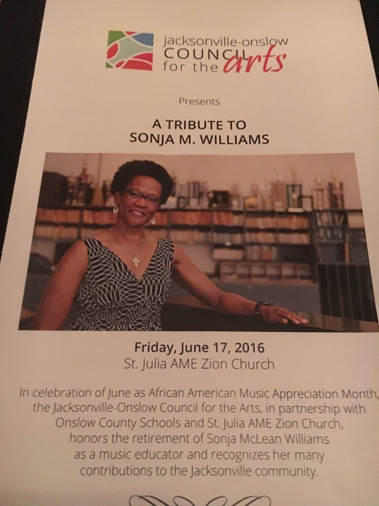 NCMEA's tweet photo. Wonderful tribute to Sonja Williams tonight and her lifelong dedication to music education. https://t.co/VydNhxGQ7b