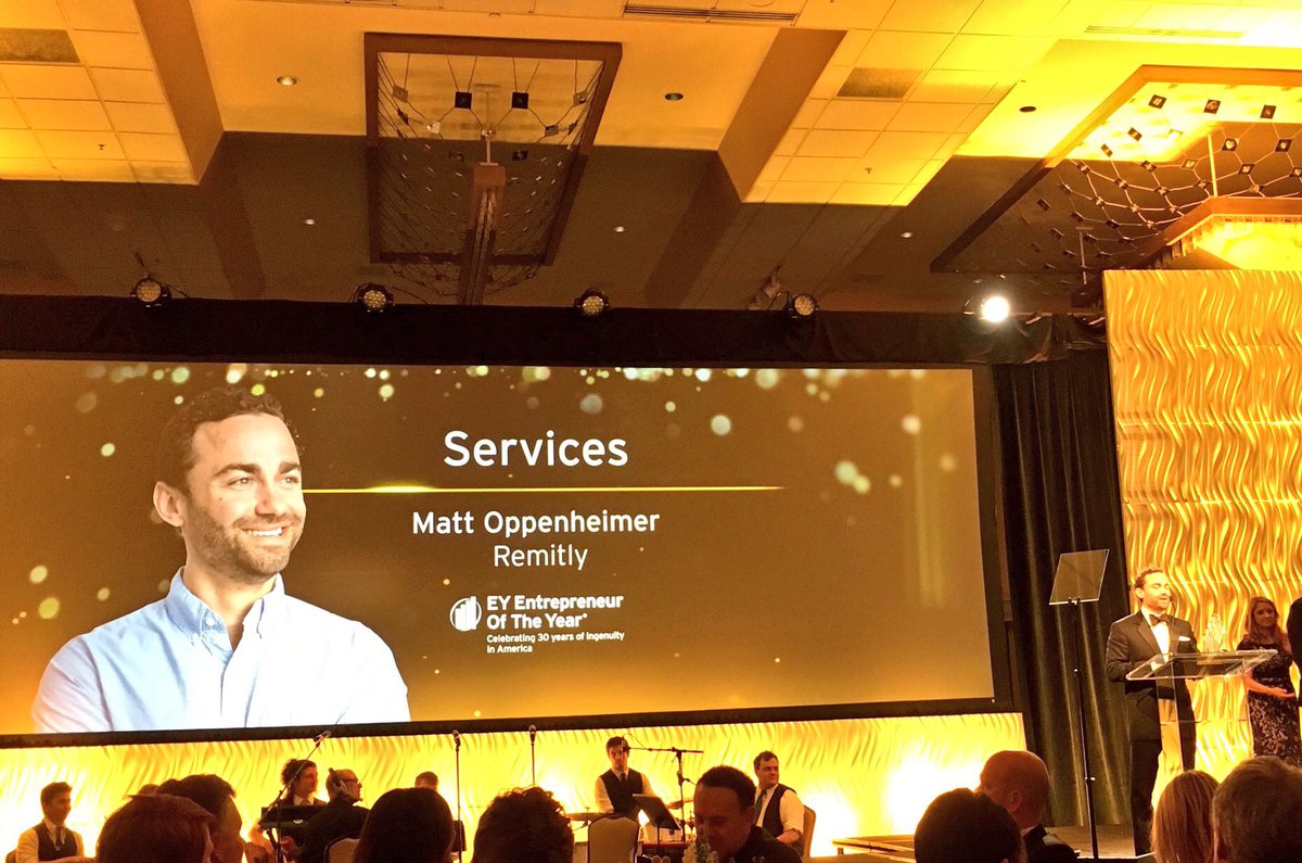 So proud of our CEO <a href="/matt_oppy/">Matt Oppenheimer</a> who won in the services category at the #EOYPNW! Congrats Matt!