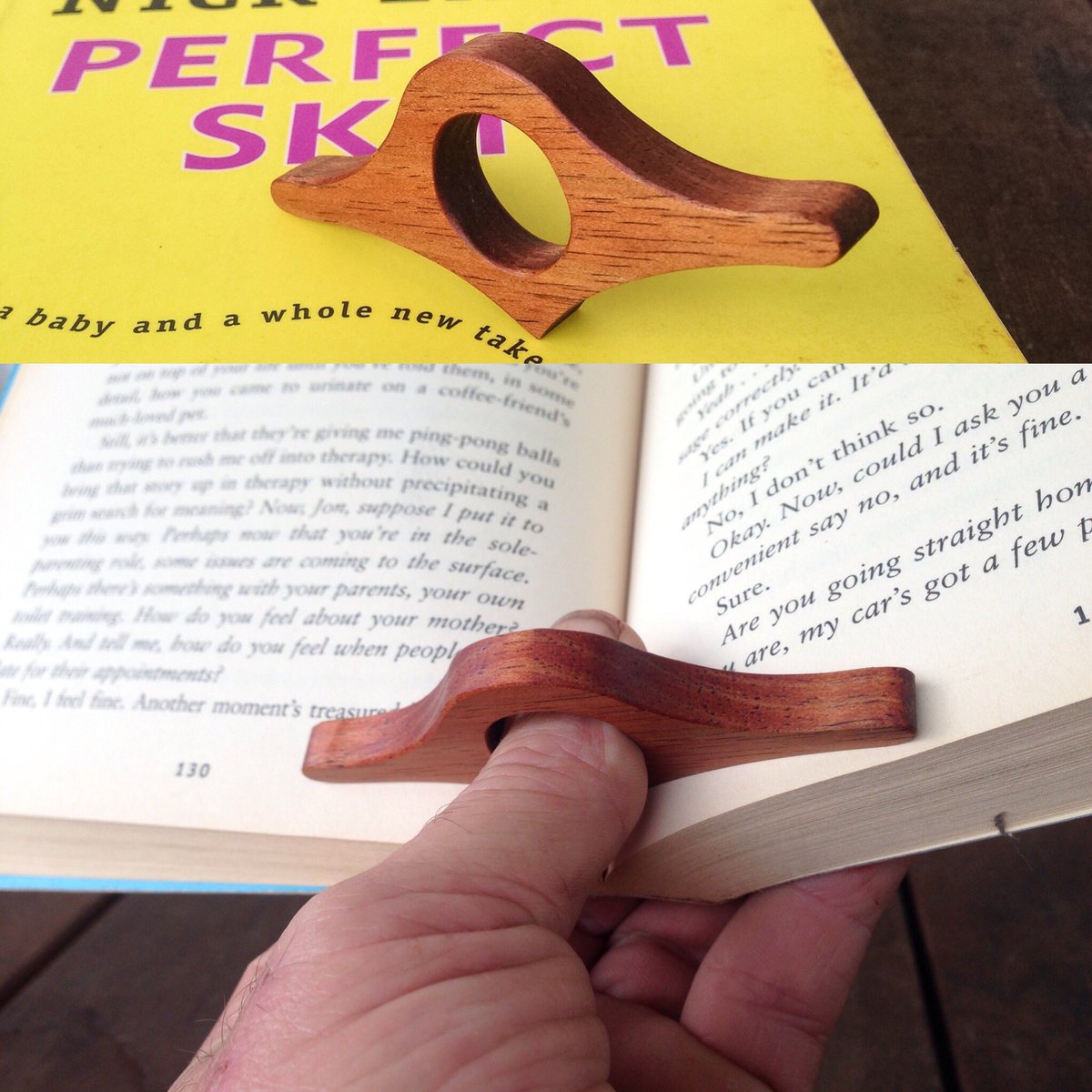 TimberDimension's tweet image. New listing in my ETSY shop. Book Bird. Allows for easy one handed reading.