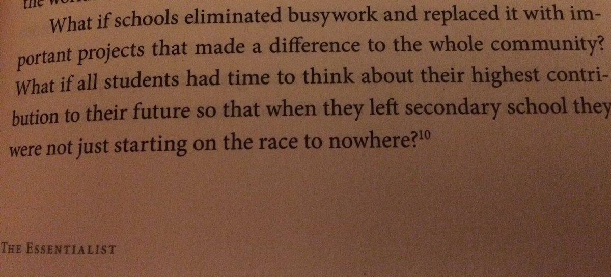 joshkreitzer's tweet photo. Definitely food for thought! #mpareads #essentialism https://t.co/t9P3vJZ0Bs