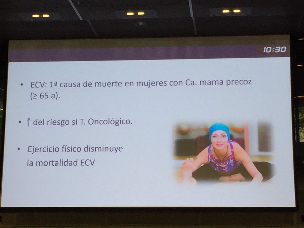 GEICAM's tweet photo. Enf cardiovascular 1ª causa muerte #cancerdemama precoz.Ejercicio físico disminuye mortalidad x esta causa #RAGMA16 https://t.co/MsfeHX0r0f