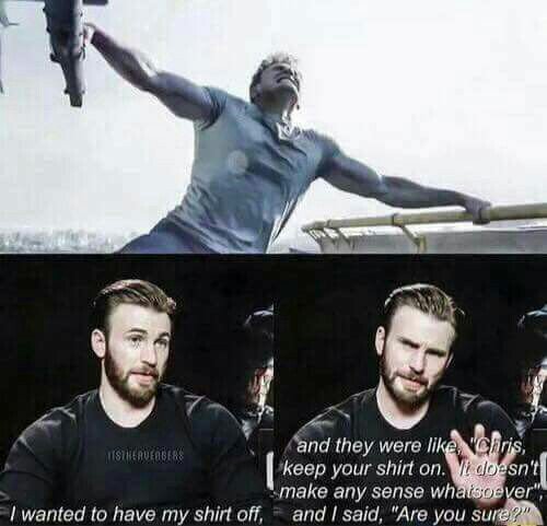 ColdLipstick's tweet photo. I like Mr Evans' idea 😍😍😍😍
#CaptainAmerica #CaptainAmericaCivilWar #armporn #JUSTLOOKATTHAT #Mytruelove https://t.co/wY4klbYYVw