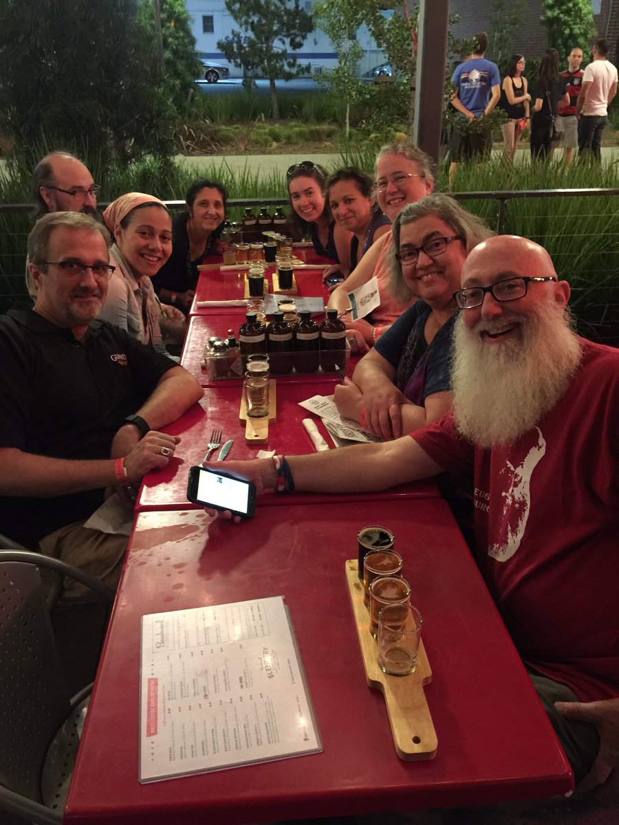FilomenaSaxton's tweet photo. Librarians exploring the Long Beach beer scene #atla2016 https://t.co/t9g7GjdkjX