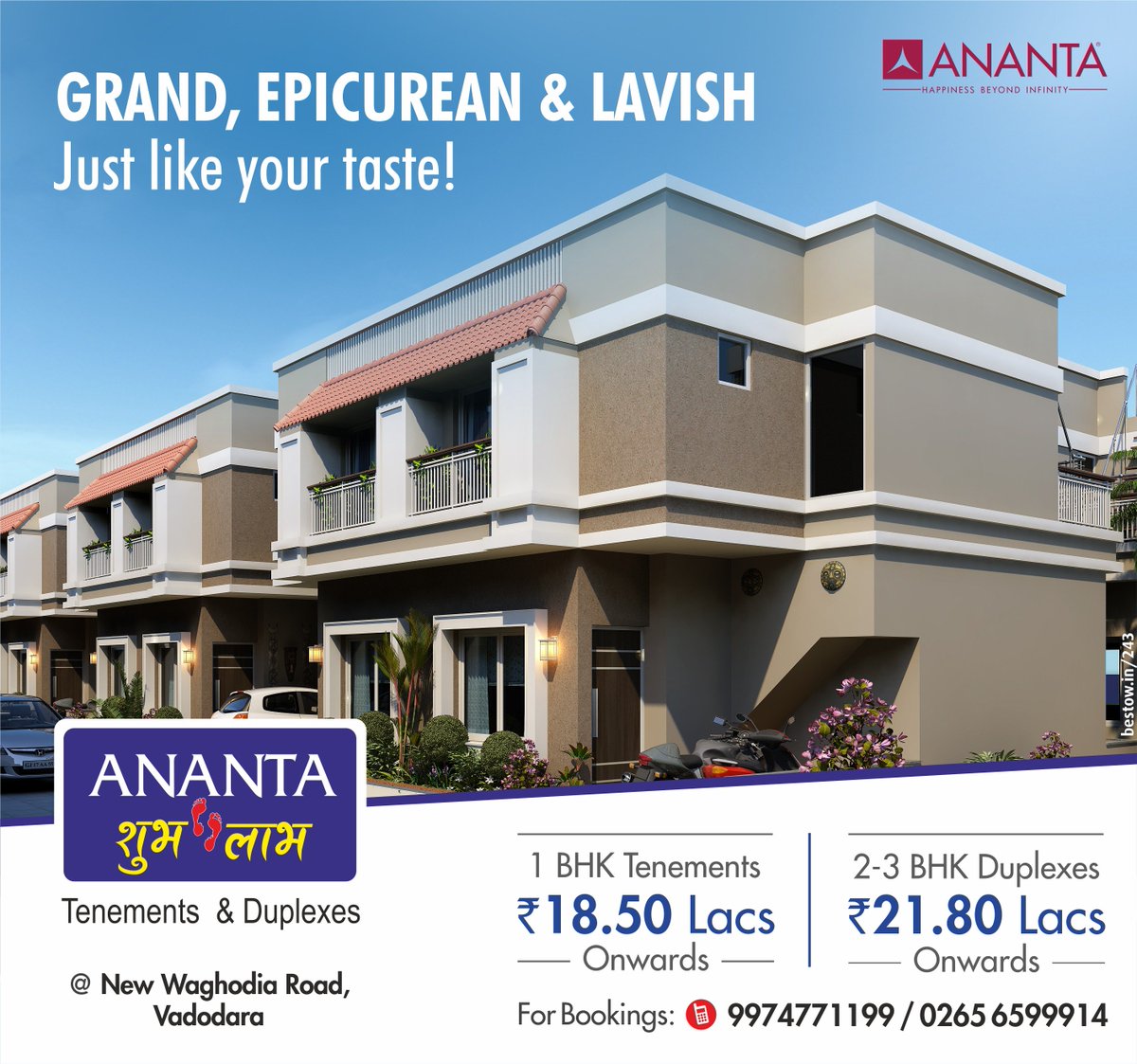 anantabuilder's tweet image. Located at Vadodara’s most upcoming area, Waghodia, Ananta Shubhlabh is the very personification of luxury living.