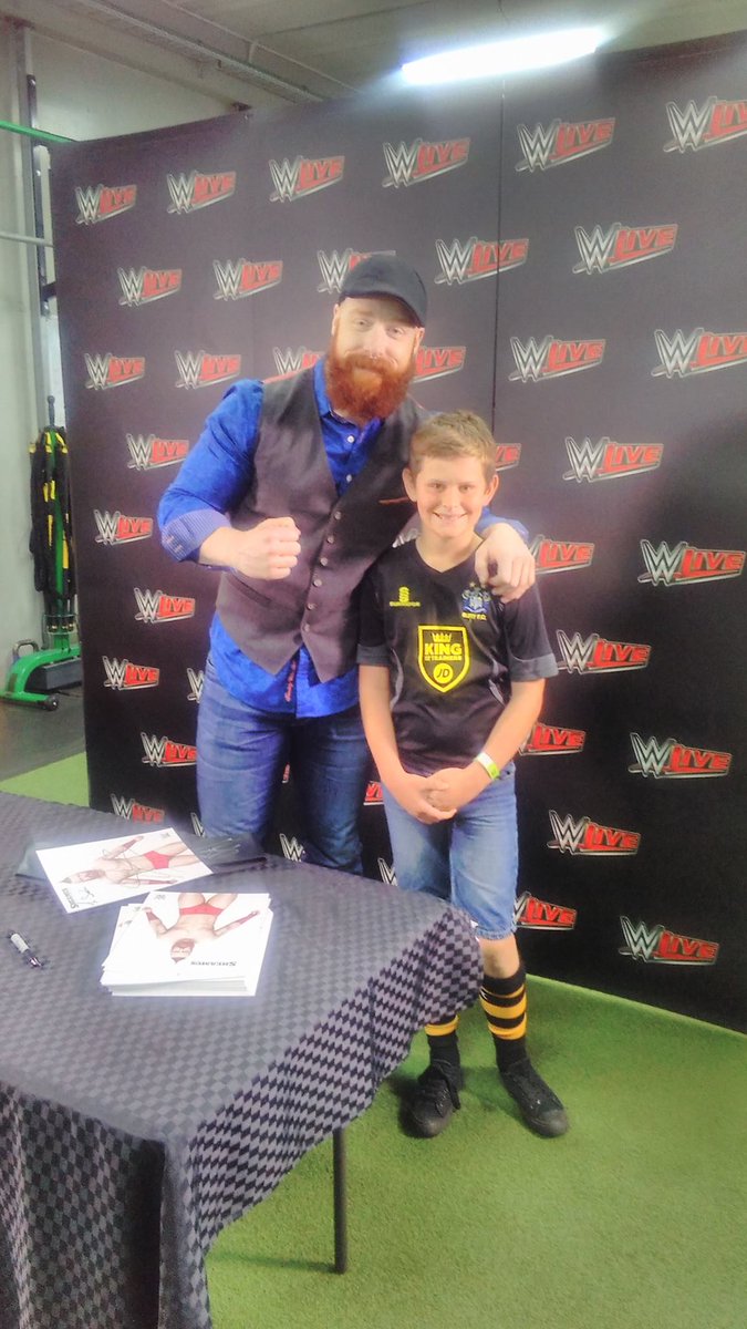 Skripjack's tweet photo. @WWESheamus Thanks for making my son happy today :) https://t.co/9uvdkpQKxP