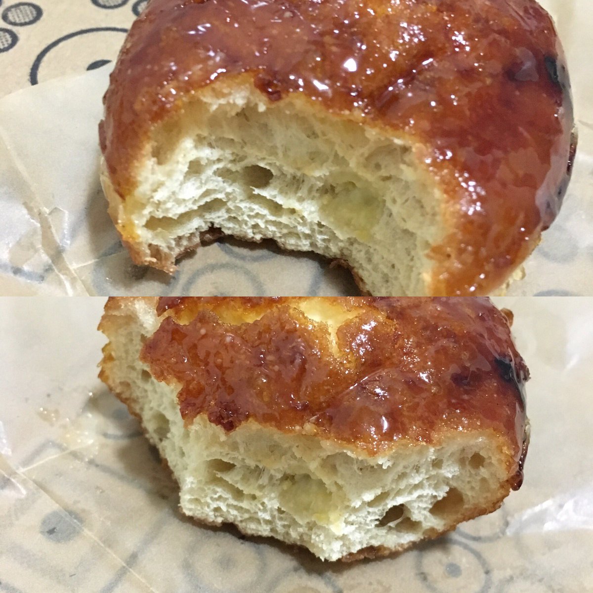 AzSTMPR's tweet photo. @DoughnutPlantNY one bite, two bites, still no filling 😭 #unfullFILLed #sad https://t.co/1YqXD0KnJK