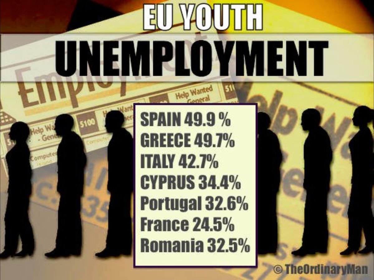 OAK77uk's tweet photo. What the #EU has to Offer! #Conditions #Laws #Diktats #Unemployment #ThirdWorldStatus 4 Some et al #Brexit https://t.co/biB6uEd5Ii