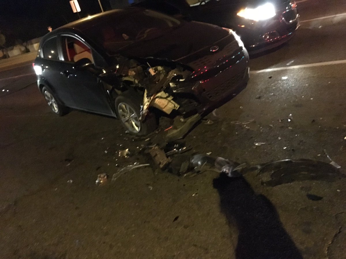 Hit from behind at a light by a drunk driver who "fell asleep"