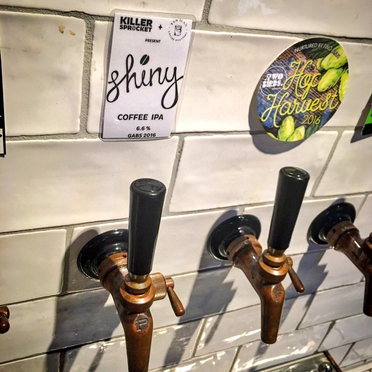 BadShepherdBrew's tweet photo. Next guest tap up @KillerSprocket Shiny Coffee IPA originally brewed for @Gabsfestival #guest #craftbeer #flavour https://t.co/73qOFGAoTk
