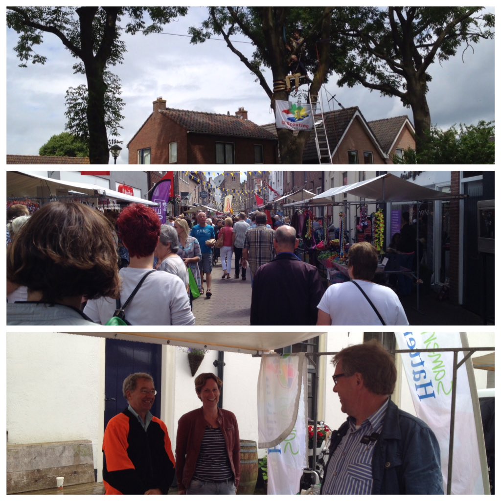 Langste dag #hattem. Klimbos met scouting , energiecooperatie, lekkere hapjes en gezellige winkeldrukte.