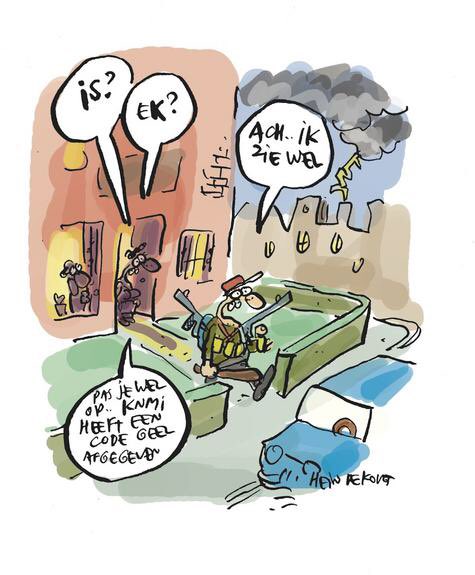 Actualiteitjunk On Twitter Code Geel Https T Co Fvfnwg4dnl Cartoon By Heinvandebuis Blikopener333