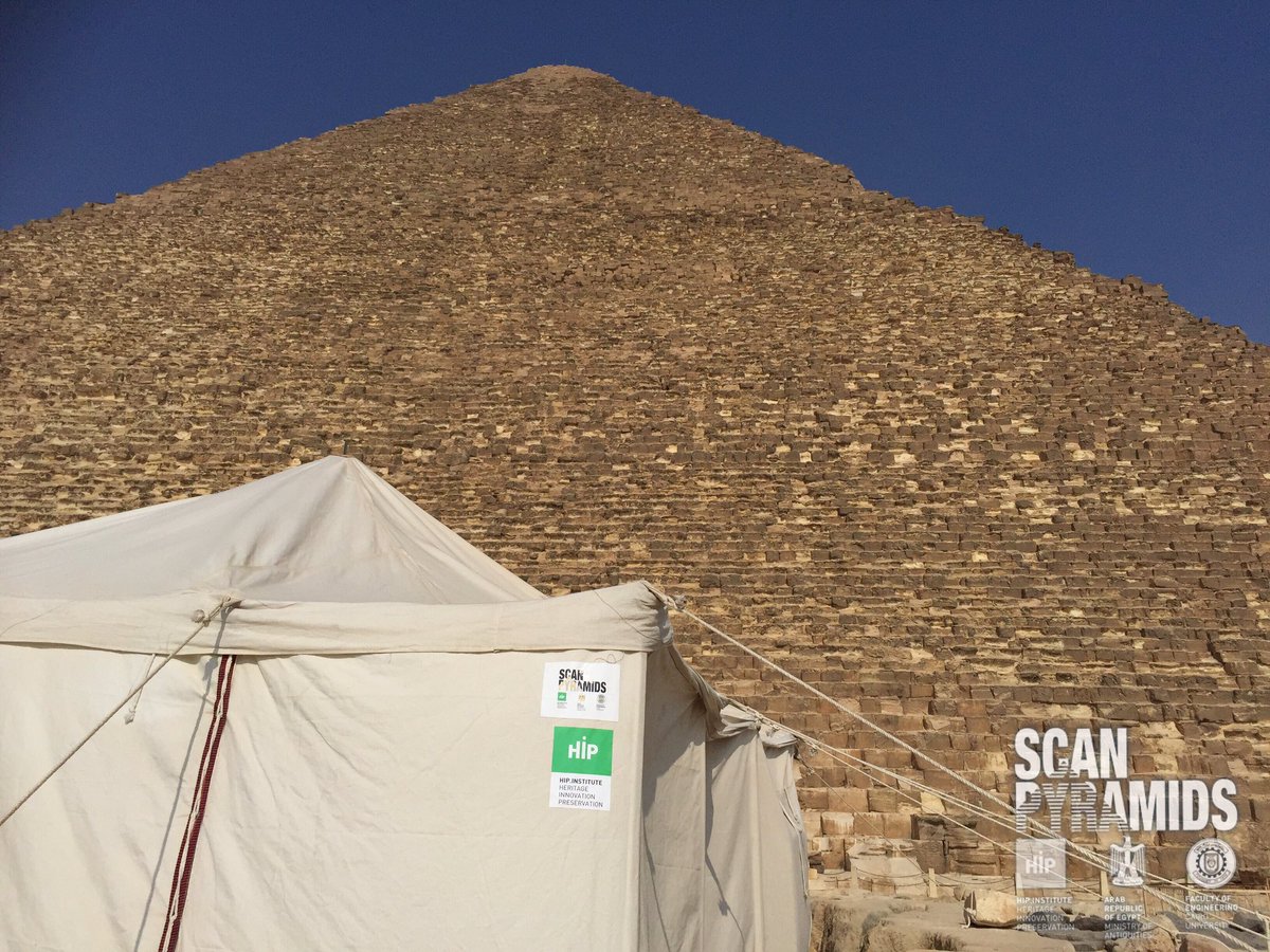 HIP_i_'s tweet image. We are Mixing non destructive techniques (muons&amp;amp;thermography) to see the Great Pyramid with new eyes. #ScanPyramids