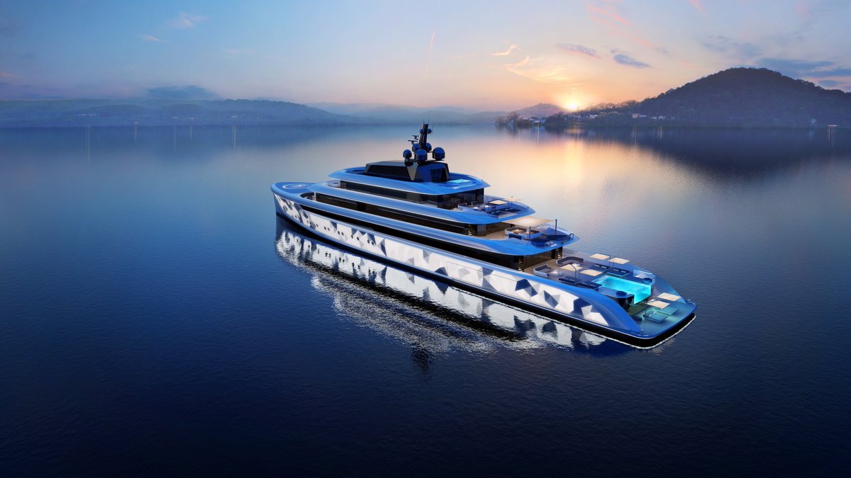 Topyachtdesign's tweet photo. Oceanco and Van Geest Design for Moonstone and his 300 light panels on the sides @oceancoyacht @vangeestdesign https://t.co/9OqUtsM4vO