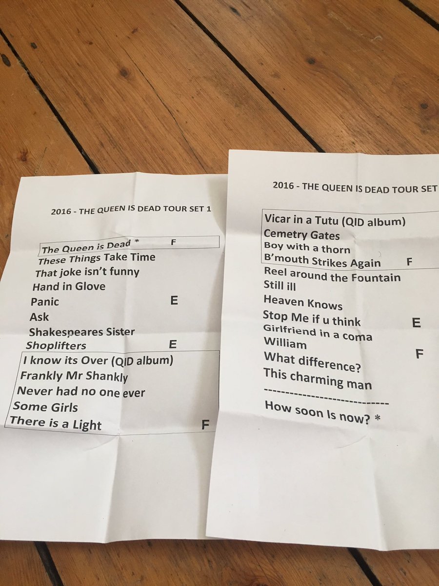 BedfordEsquires's tweet photo. Thanks to @thesmythsuk for an amazing night. And what a setlist! #smithsforever https://t.co/aNNVnvxGCf