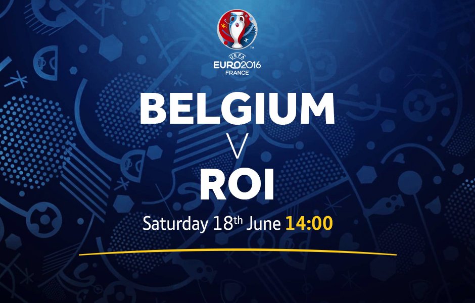 CavalryArmsHud's tweet photo. We'll be showing all of the Euro games today, starting with Ireland v Belgium at 2pm! https://t.co/rx2DLgtei8
