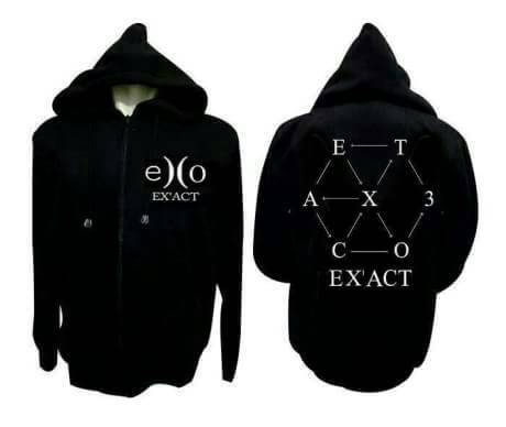 [PO] Hoodie Exo Exact 140rb. Bahan Cotton Fleece. Aplikasi Bordir Komputer