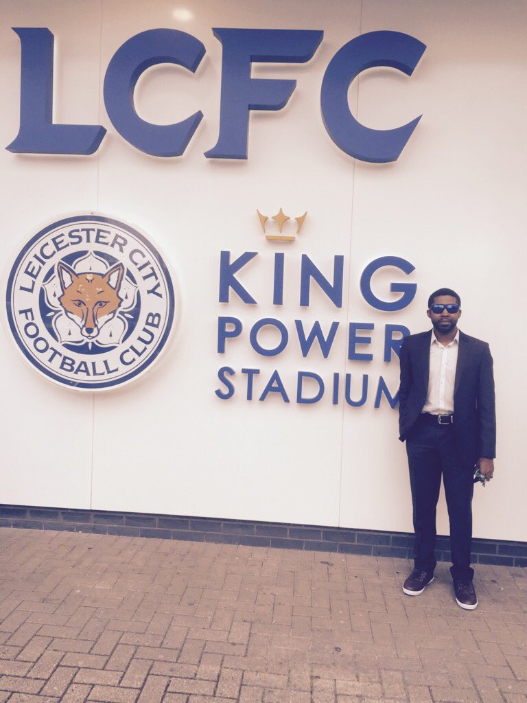 AkanOdon's tweet photo. At the venue of the dinner of the 10th anniversary of #ICONS2016 &amp; home of the @LCFC winners of the premiership. https://t.co/qhxeTEo4Ik