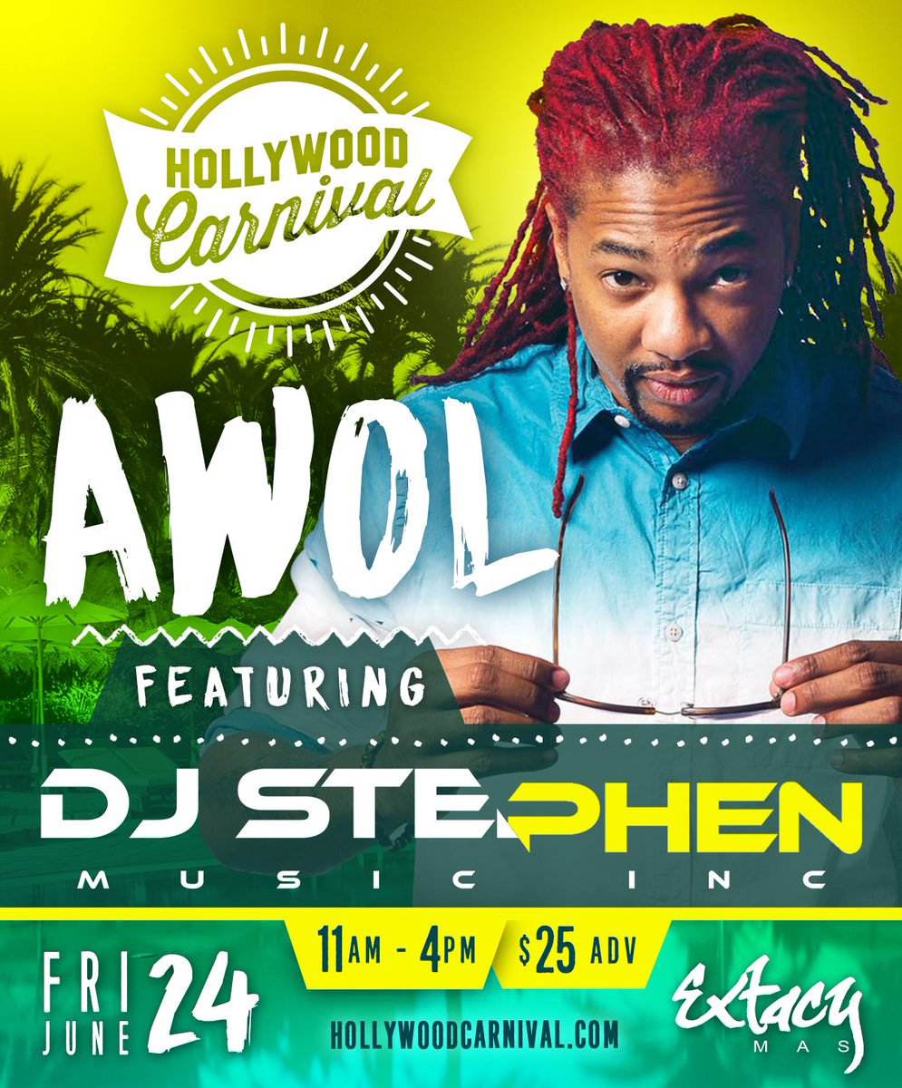 Catch <a href="/Djstephen1/">InternationalStephen</a> this Friday, June 24th at #AWOL. Tickets: ow.ly/40Ev301obA7 #HollywoodCarnival