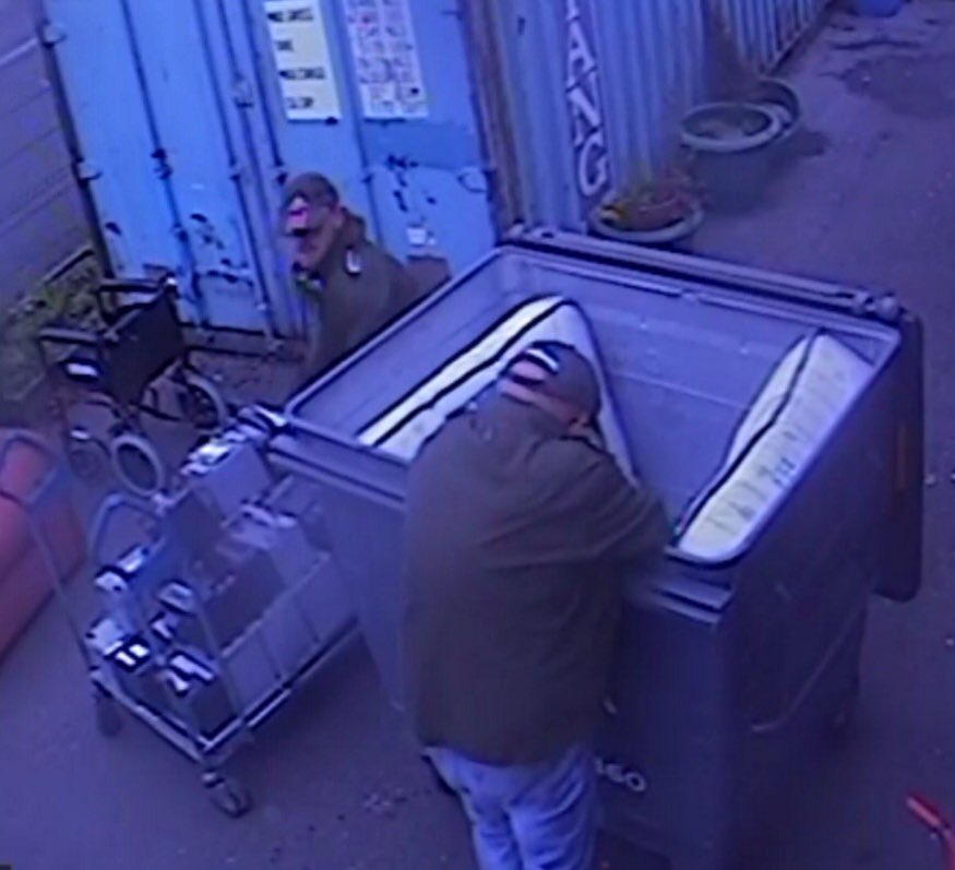 Davet21's tweet photo. Pls RT Do you know these men? Caught on camera stealing from our charity @WDPcomms @warringtonworld @warringtonnews https://t.co/yEq6igtYcS