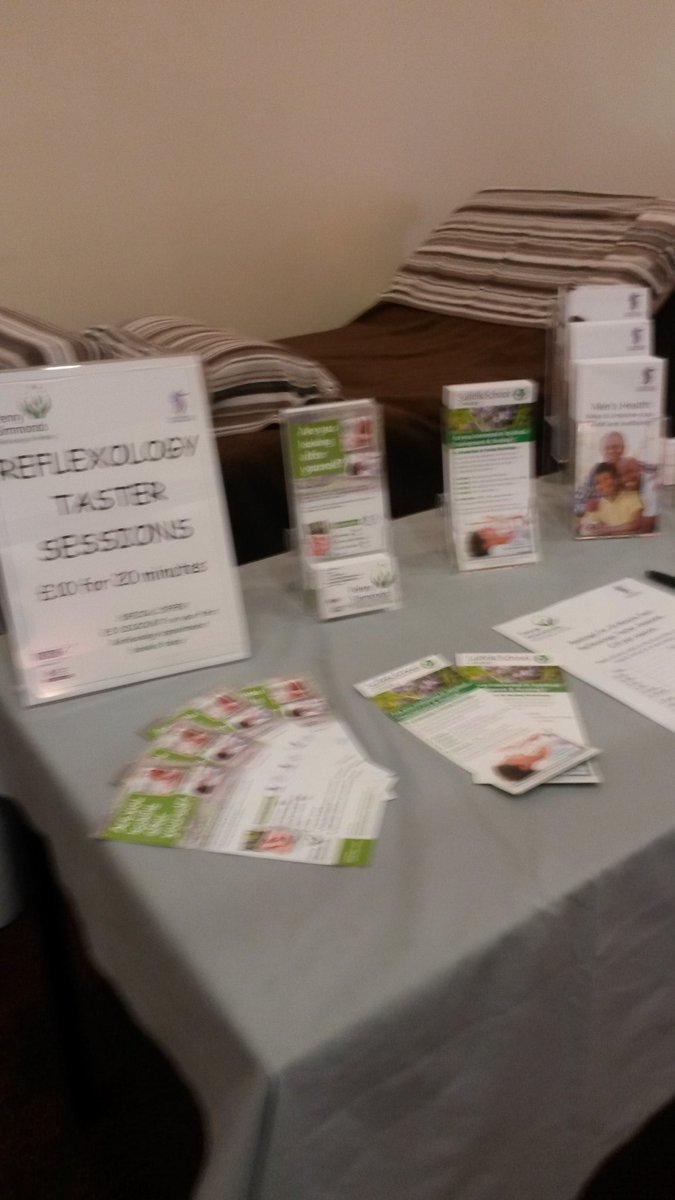 PennyReflex's tweet photo. All set up#Reflexology taster sessions#The Cedars Hotel Stowmarket https://t.co/Wl30M99zbX